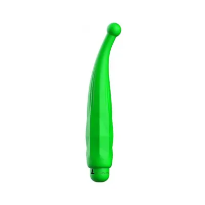 Bullets Discreet Luminous Lyra Abs Bullet With Silicone Sleeve 10 Speeds Green