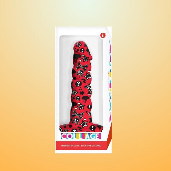 Collage 'Goth Girl' Twisted Silicone Dildo — image 2 of 2