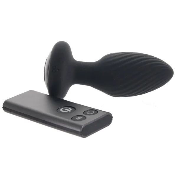 Nexus Tornado Rotating & Vibrating Rechargeable Silicone Butt Plug With Remote