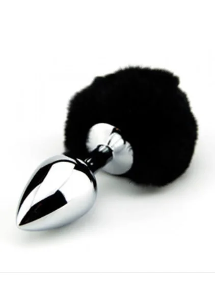 Furry Fantasy Black Bunny Tail Butt Plug