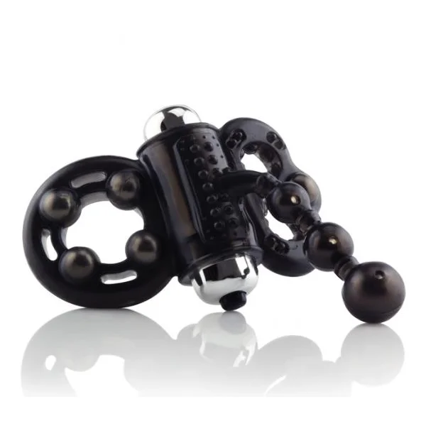 Oman Spark Vibrating Erection Ring Black Individual