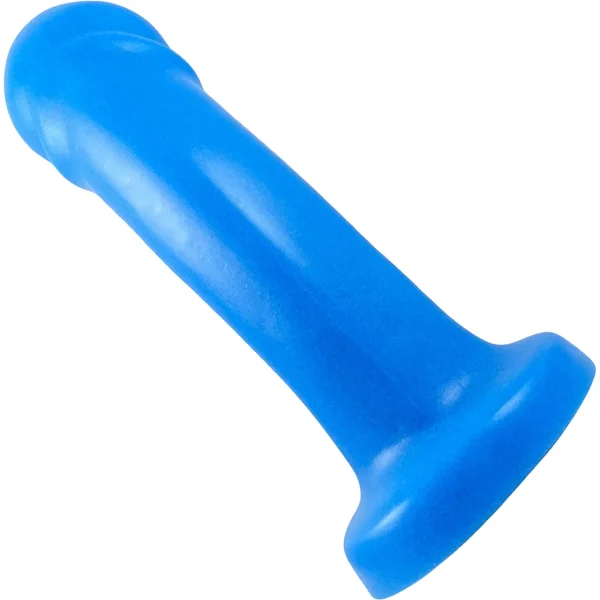Essential G-Spot Glow-In-The-Dark Silicone Dildo By Uberrime - Glow Blue