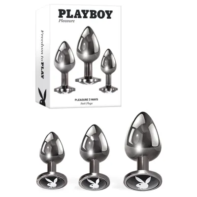 Playboy Pleasure 3 Ways 3 Piece Butt Plug Set