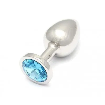 Rosebud Stainless Steel Crystal Plug Large