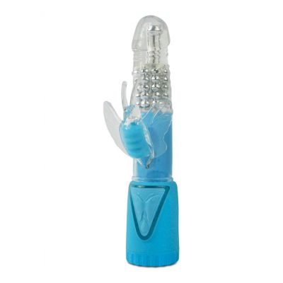 Climax Flight 7X Rotating Beaded Rabbit Vibe Blue Best Rabbit Dildo