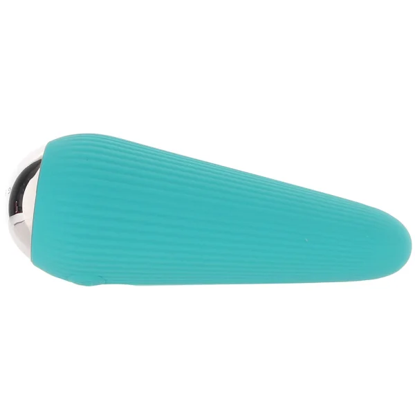 Gender X O Cone Rechargeable Waterproof Silicone Powerful Bullet Vibrator - Teal