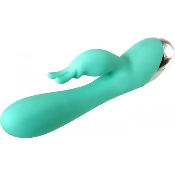 The Silicone Rechargeable Bunny Vibrator Green — image 4 of 8