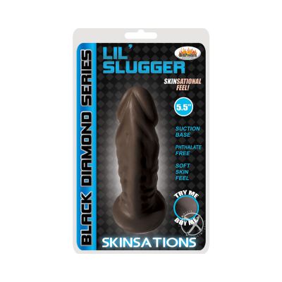 Skinsations Black Diamond Series Lil Slugger Dildo 5 5in