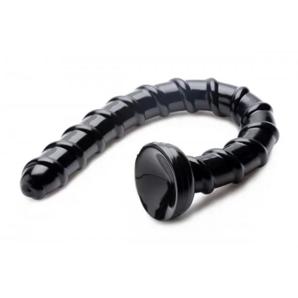 Hosed 19 Inches Swirl Hose Anal Snake Black