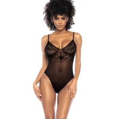 Mapale by Espiral Iris Black Mesh Bodysuit