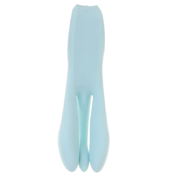Satisfyer Threesome 1 Rechargeable Waterproof 12-Function Dual Stimulation Vibrator - Light Blue