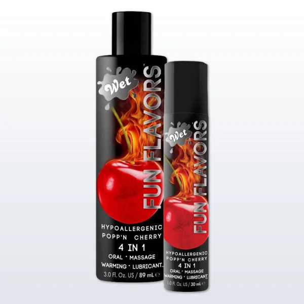 Wet Fun Flavors Popp'n Cherry Warming Water-Based Lube | 3oz
