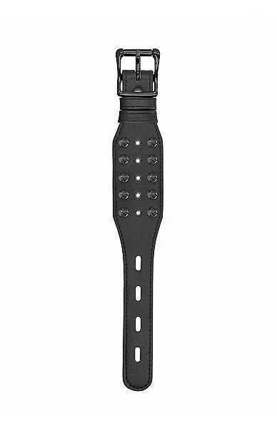 Ouch! Skulls & Bones Bracelet With Spikes Black