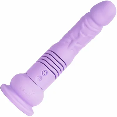 The Velvet Thruster Mini Teddy TX Ultra Powerful Thrusting Silicone Dildo Lilac