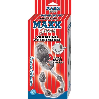 Maxx Gear Vibrating Cockring Anal Beads Smoke