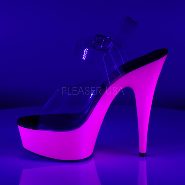 DELIGHT-608UV - 6" Heel, 1 3/4" UV PF Ankle Strap Sandal — image 3 of 4