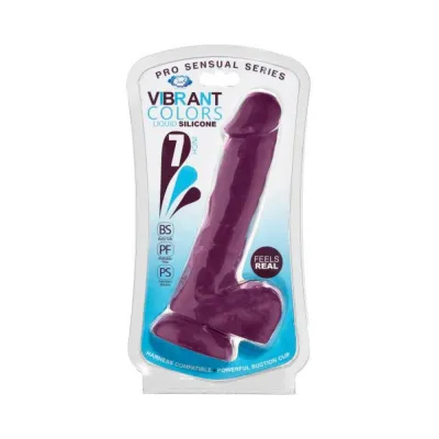 Realistic Dildos Cloud 9 Vibrant Colors 7 Plum Pro Sensual Line