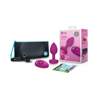 B vibe Vibrating Jewels Remote Control Rechargeable Pink Ruby s m