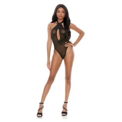 Peek A Boo Front Mesh Teddy