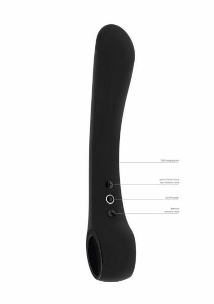Ombra - Bendable Vibrator - Black - Vibrator Sex Toy