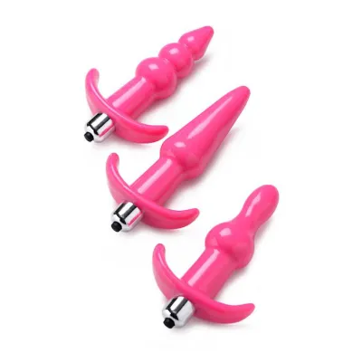 Thrill Trio Anal Plug Set Pink 4 Inch