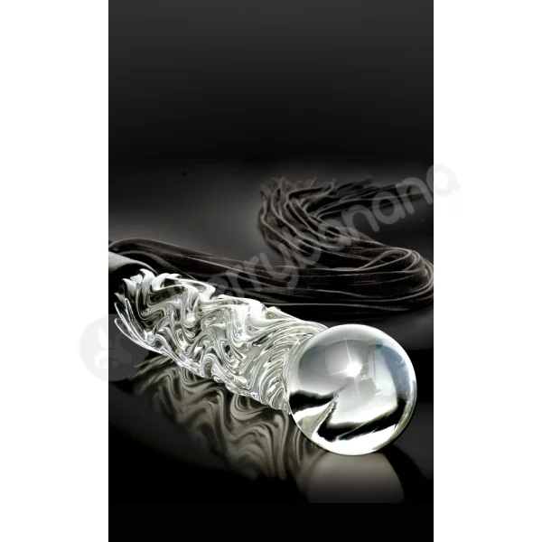 Icicles #38 Glass/Leather Flogger
