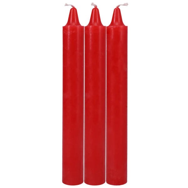 Doc Johnson Japanese Drip Candles Set of 3 Red