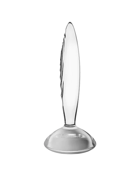 Satisfyer 7.5" Sparkling Crystal Glass Anal Plug - Clear