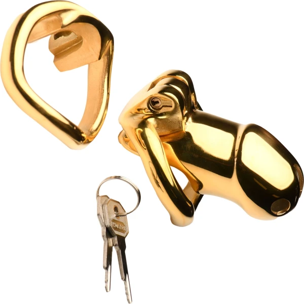Master Series Midas Gold Plated Chastity Cage