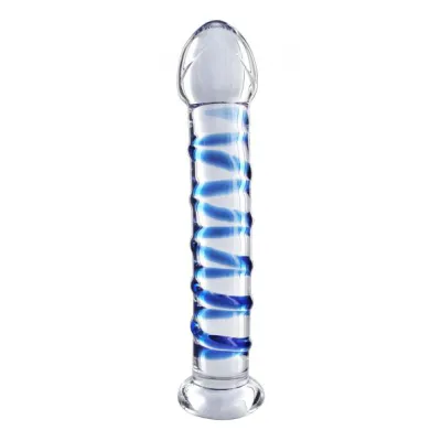 Kama Glass Dildo Clear Blue