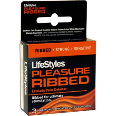 LifeStyles Ultra Ribbed 3 Count