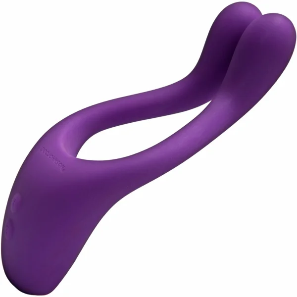 Tryst Multi Erogenous Zone Silicone Vibrator and Cock Ring- Purple