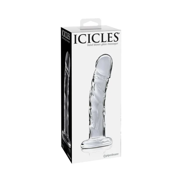Icicles No. 62 Clear Glass Realistic G-Spot Dildo