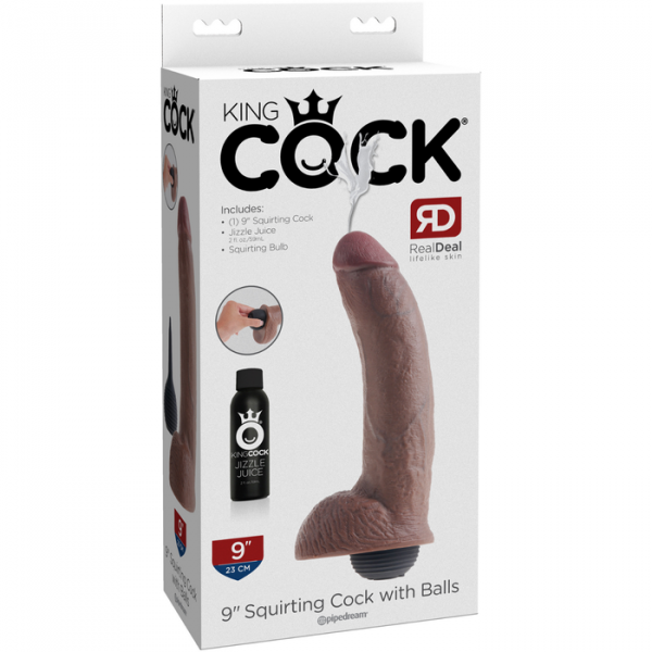 X-Long & Thick 9" Squirting Dildo With Balls