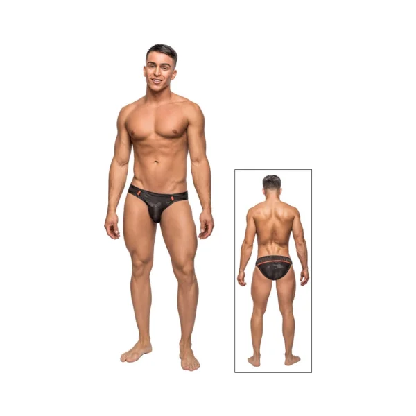 Male Power Camo Sport Net Sport Bikini Black Med — image 2 of 3