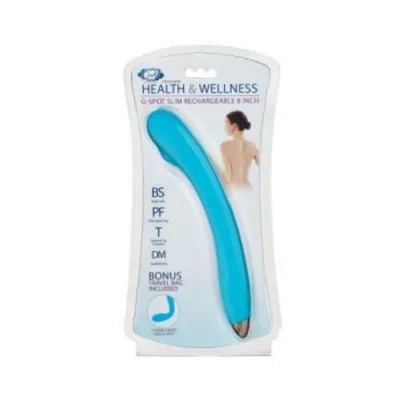 G Spot Vibrators Cloud 9 Health Wellness Rechargeable G spot Slim 8in Single Motor Aqua Blue