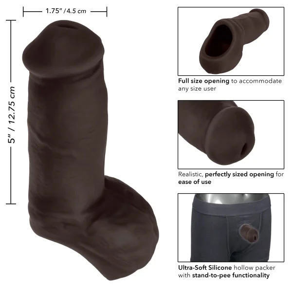 Packer Gear 5"-12.75 Cm Ultra-Soft Silicone Stp - Black