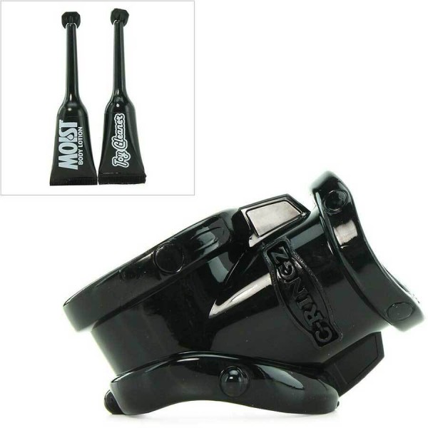 Cock Pipe Penis Ring & Ball Stretcher Black Sleeve by Fantasy C-Ringz