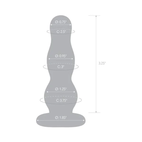 Glass Butt Plug 4 Inches Clear — image 10 of 11