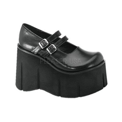 KERA 08 4 1 2 P F Goth Punk Lolita Blk Pu Double Strap MJ