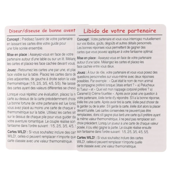 A Year Of Sex! Sexual Position Cards in French