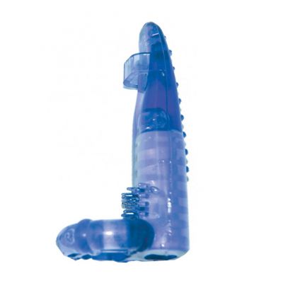 Dominator Penis Sleeve With Power Bullet Blue