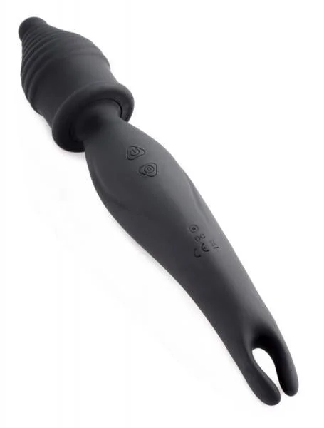 Dual Diva 2 In 1 Silicone Massager Black