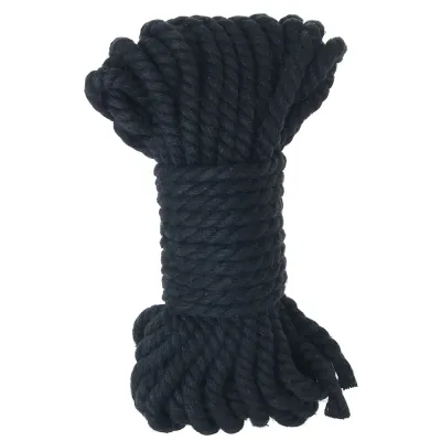 Merci Bind Tie Hemp 30ft Bondage Rope in Black