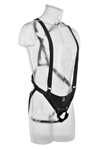King Cock 10 " Hollow Strap On Suspender System