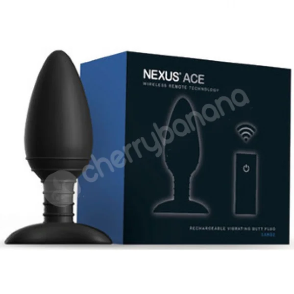 Nexus Ace Large Black Remote Control Vibrating Butt Plug