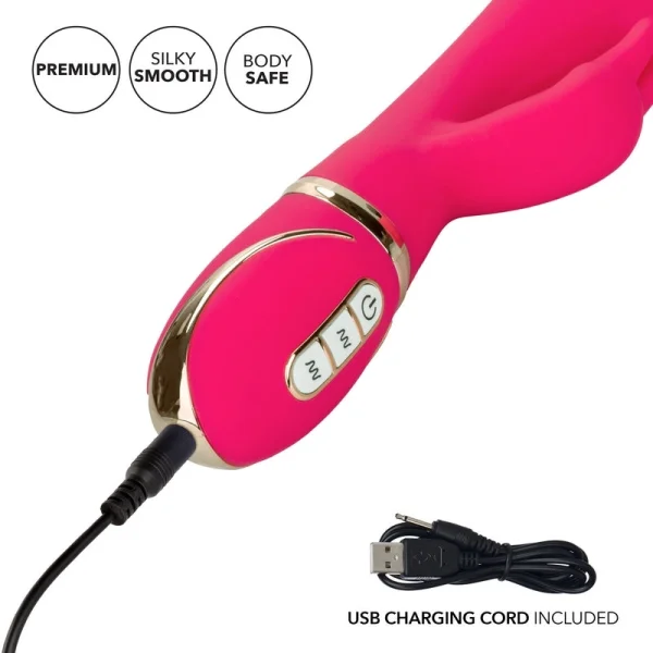 Jack Rabbit Signature Silicone Ultra-Soft Rabbit Dual Stimulation Vibrator by CalExotics