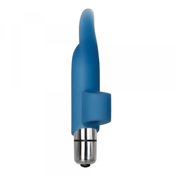 Adam & Eve Silicone Blue Dolphin Finger Vibe