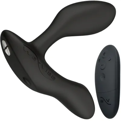 Vector By We Vibe Waterproof Remote Controlled App Enabled Adjustable Prostate Massager Charcoal Black