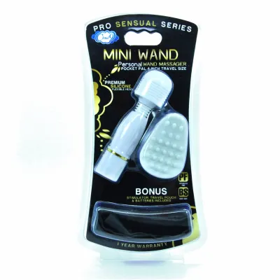 Cloud 9 Pro Sensual Mini Wand with Bonus Tip Travel Pouch White